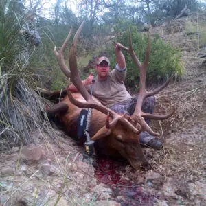 Hunter with deer