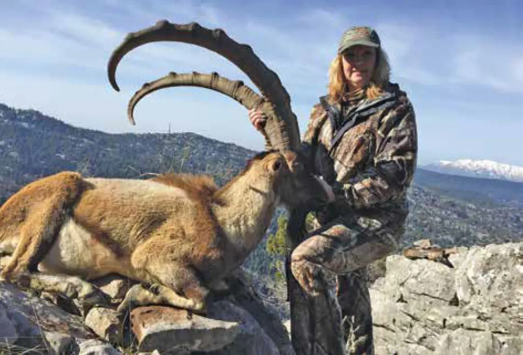 Carol with Ibex